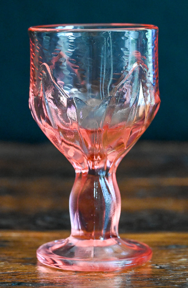 bright pink Tiffin Franciscan Cabaret Goblets