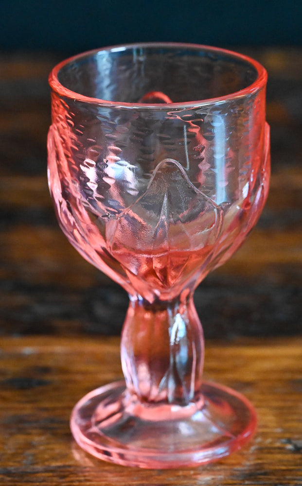 bright pink Tiffin Franciscan Cabaret Goblets