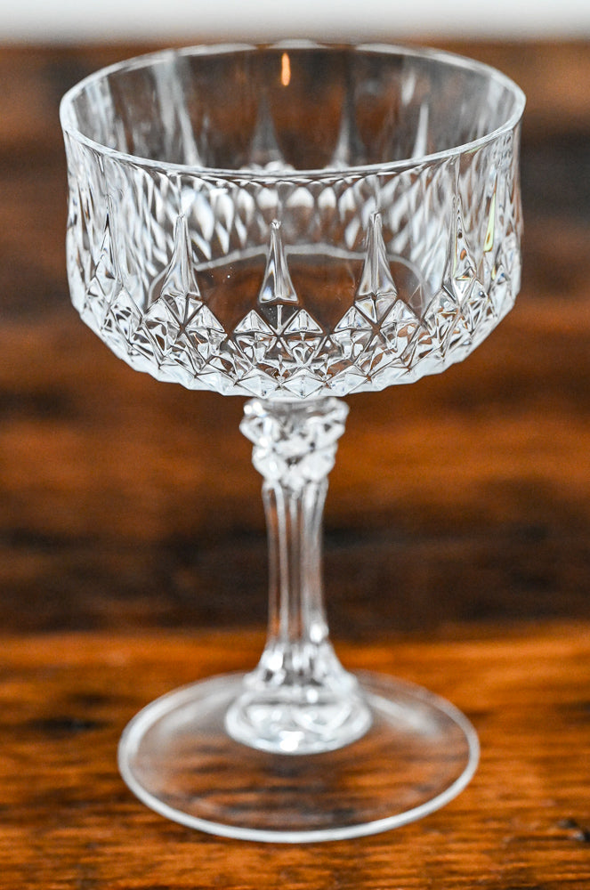 Cristal D'arques faceted crystal cocktail coupe