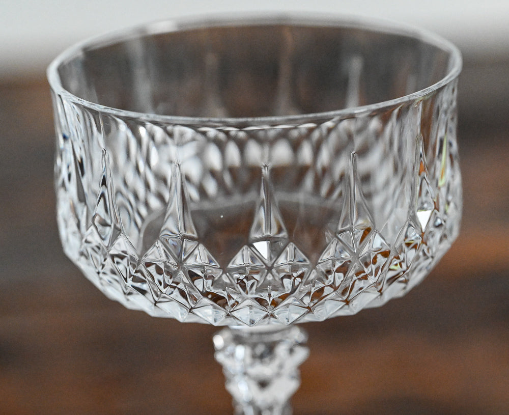 Cristal D'arques faceted crystal cocktail coupe