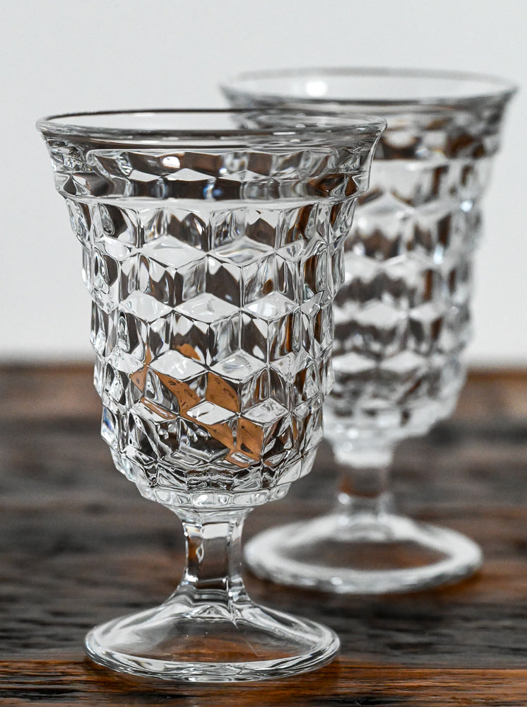 Fostoria Clear glass footed goblet