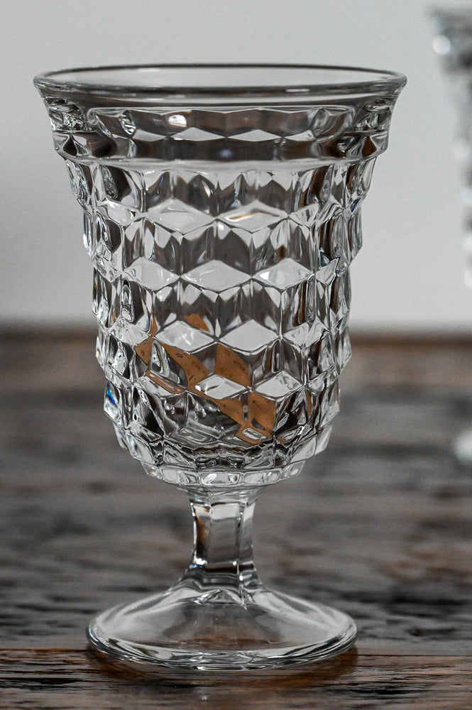 Fostoria Clear glass footed goblet