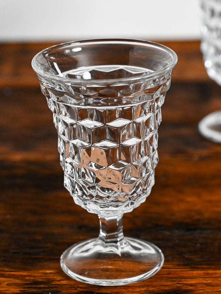 Fostoria Clear glass footed goblet