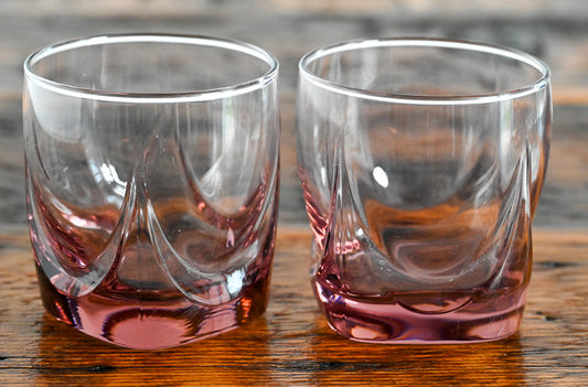 Libbey pink rocks glasses