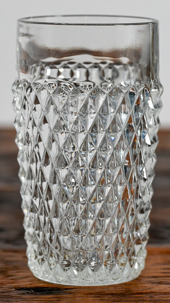 Indiana Glass pointed diamond pattern drinking glass