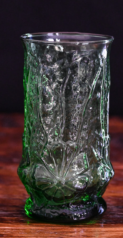green Anchor Hocking Rainflower tumbler