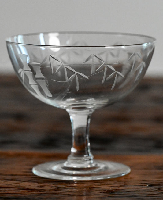 Noritake bamboo etched coupe