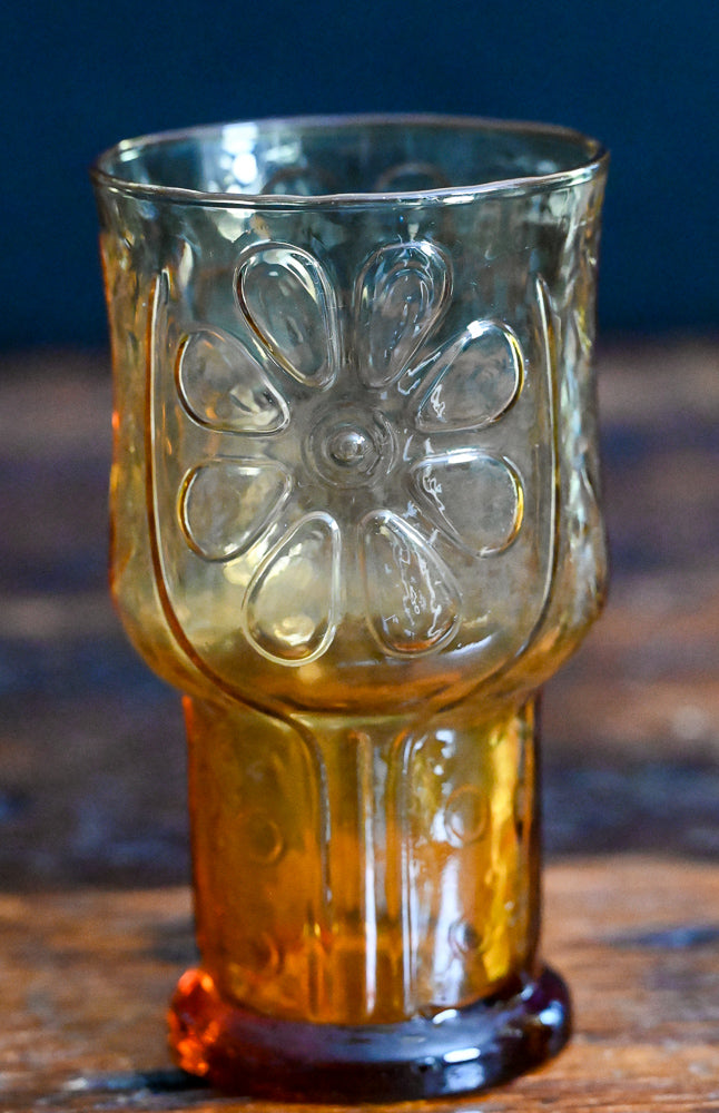 Libbey amber country garden tumblers