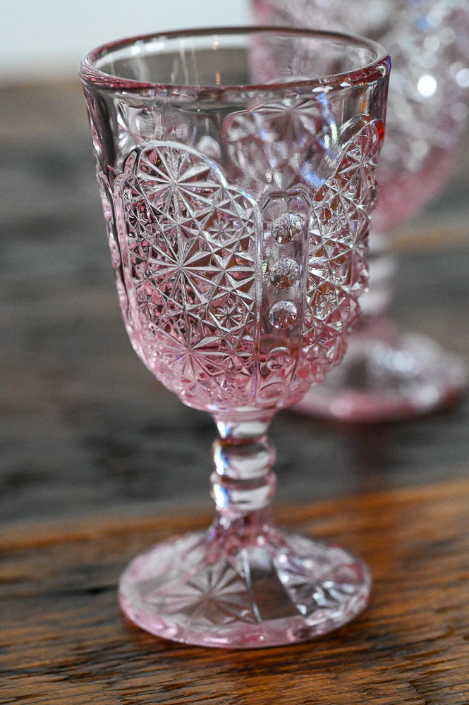 pink wine glass
