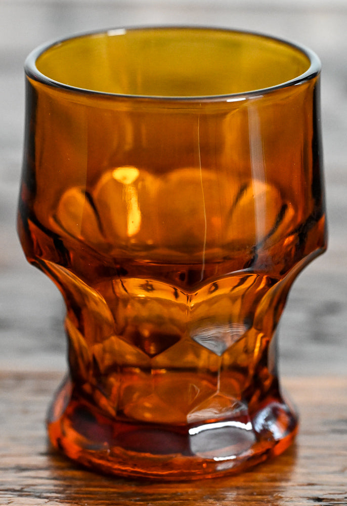 Anchor Hocking amber glass tumbler