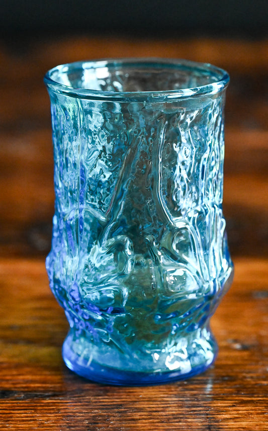Anchor Hocking Laser Blue Rainflower juice glasses