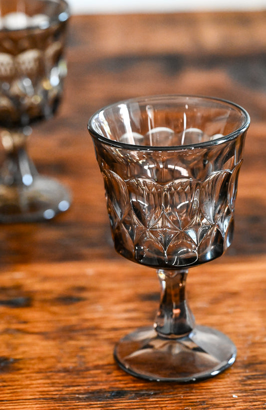 Noritake brown glass goblets