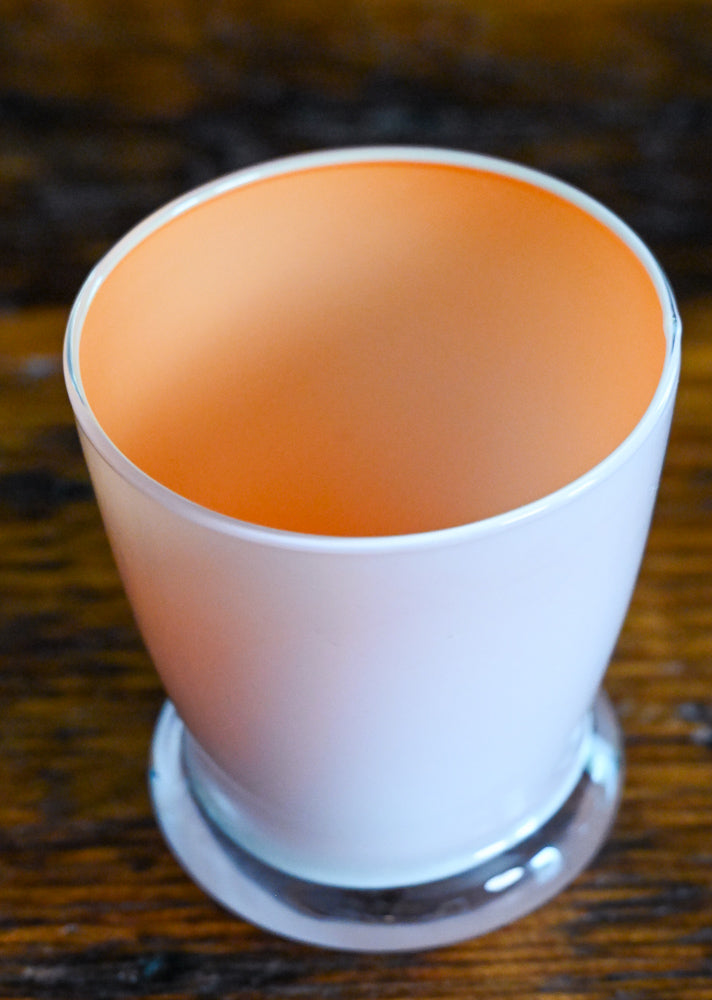 opaque outside, orange inside tumblers