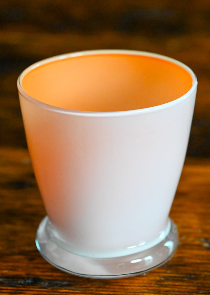 opaque outside, orange inside tumblers