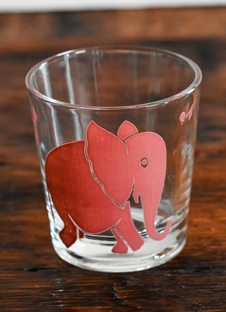 pink music notes and elephant glass