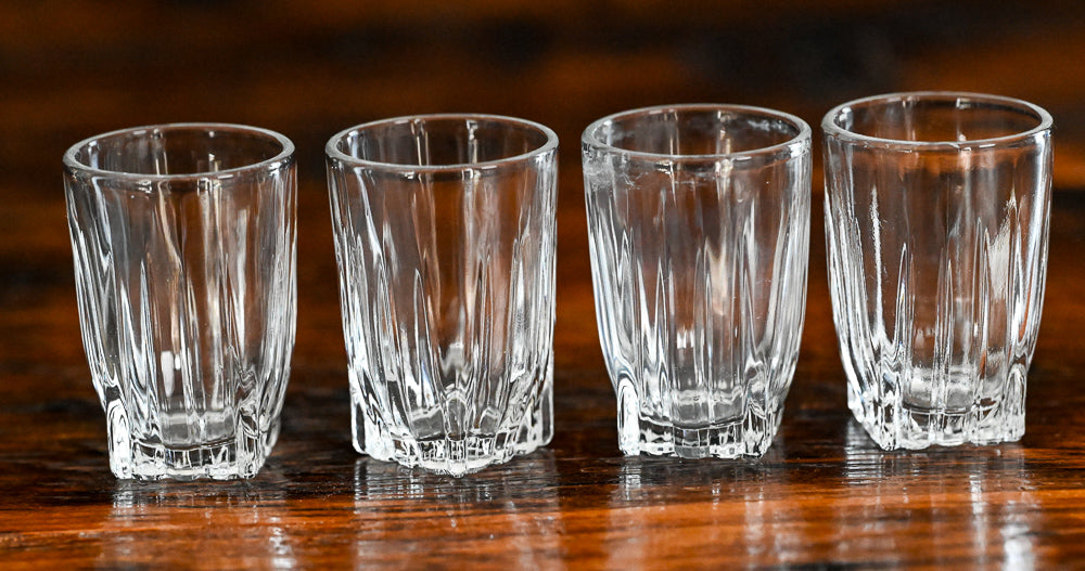 clear Federal Park Avenue shot glasses