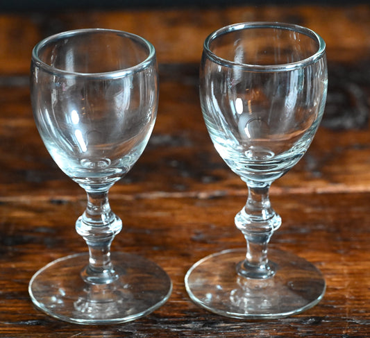 clear Libbey Georgian port glasses