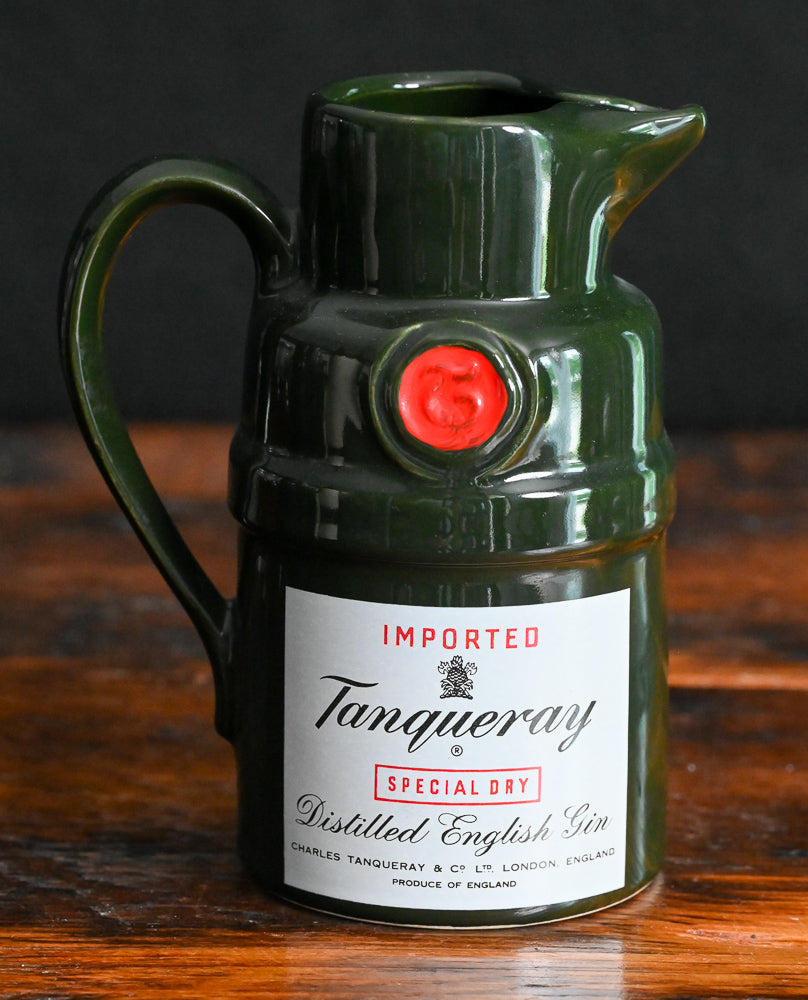 Dark Green Tanqueray Gin Ceramic Pitcher