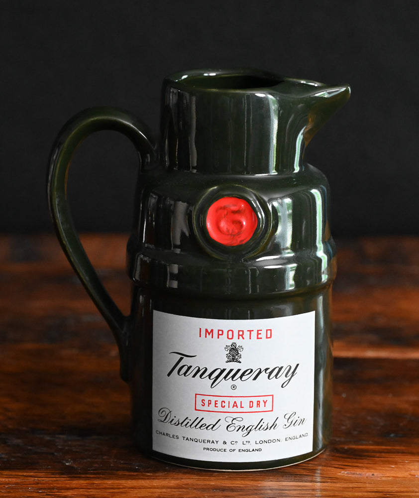 Dark Green Tanqueray Gin Ceramic Pitcher