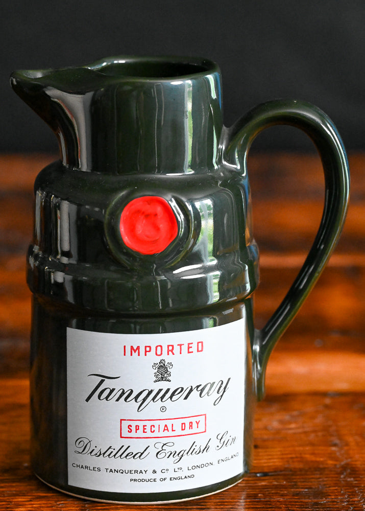 Dark Green Tanqueray Gin Ceramic Pitcher