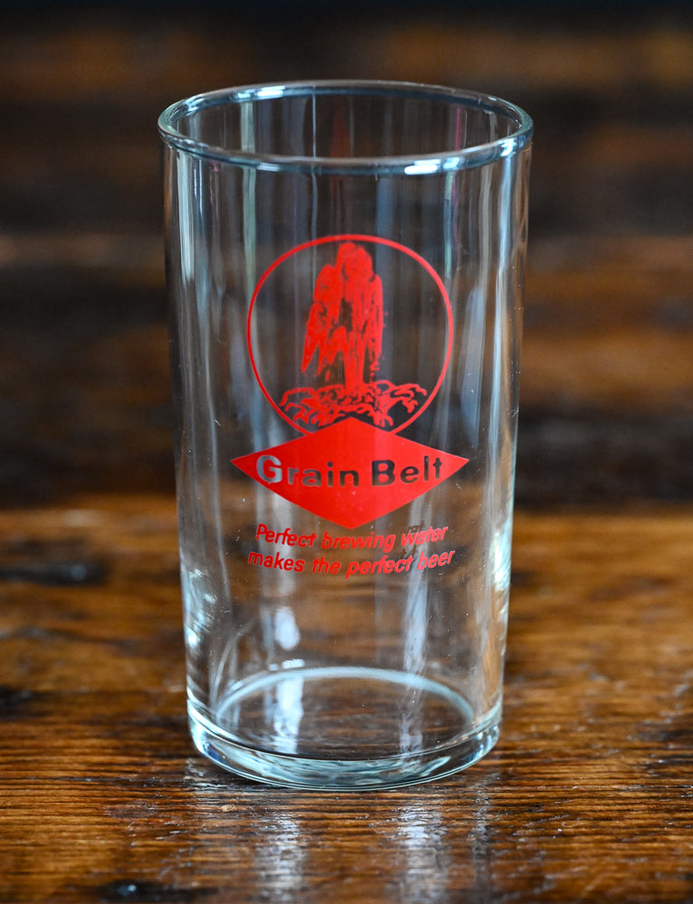 red Grain belt logo clear tumbler