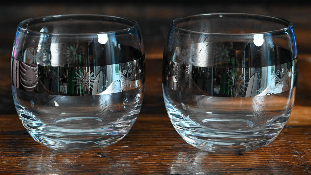 4 seasons stamped silver band roly poly glasses