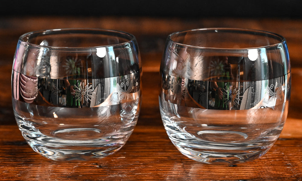 4 seasons stamped silver band roly poly glasses