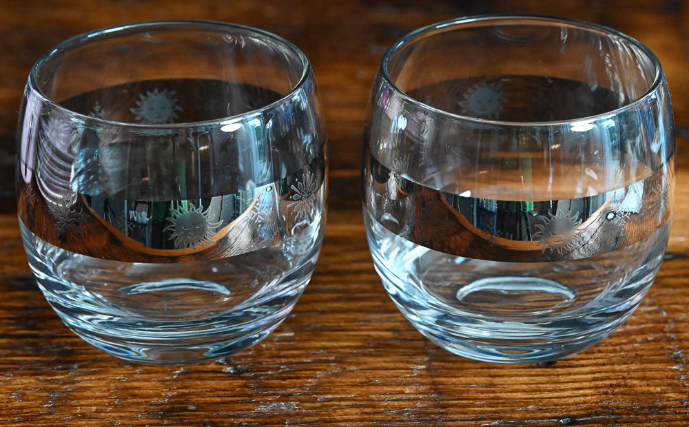 4 seasons stamped silver band roly poly glasses