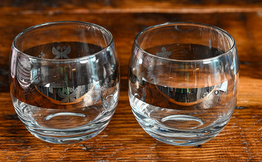 4 seasons stamped silver band roly poly glasses