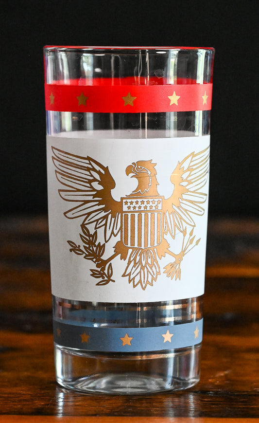 Libbey patriotic Gold Eagle tumbler