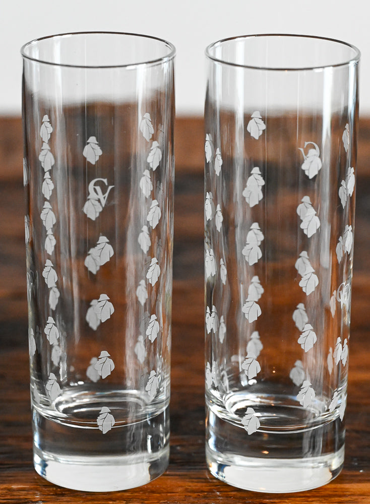 Courvoisier CV white printed highball glass