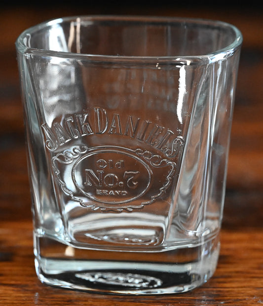 Jack Daniels No 7 clear rocks glasses