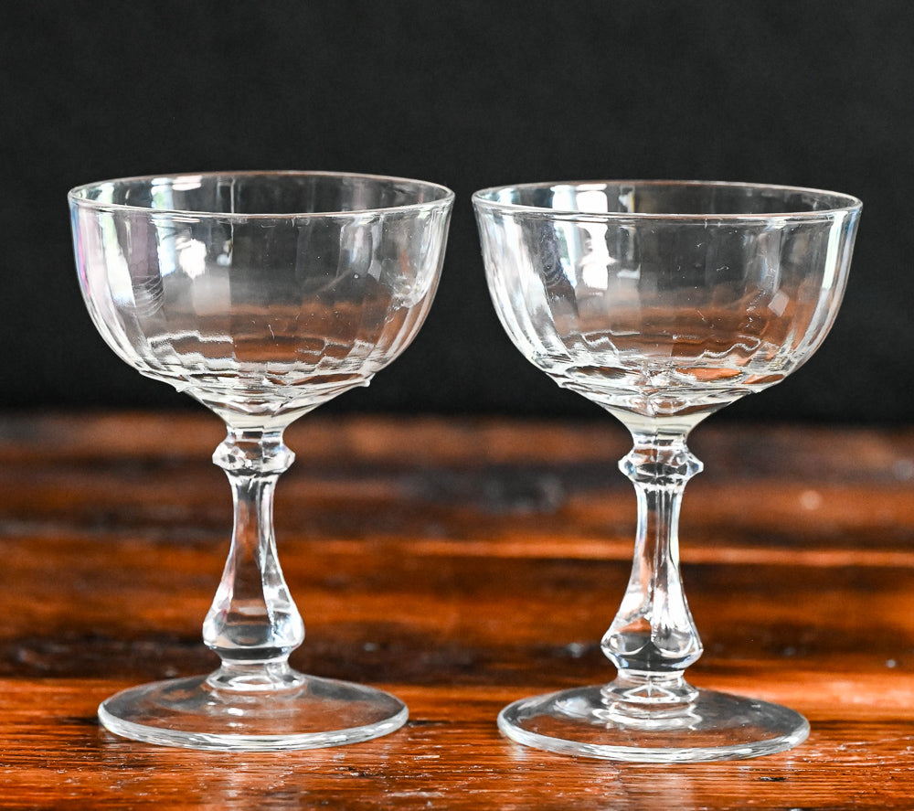 optic clear champagne coupe