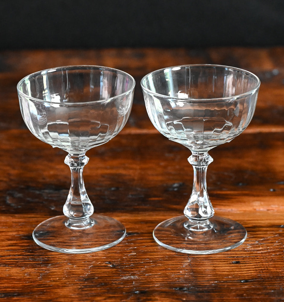 optic clear champagne coupe