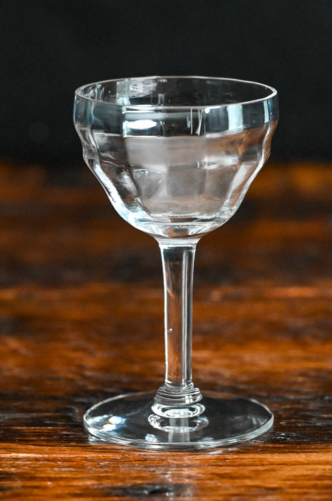 ribbed clear cordial glasses