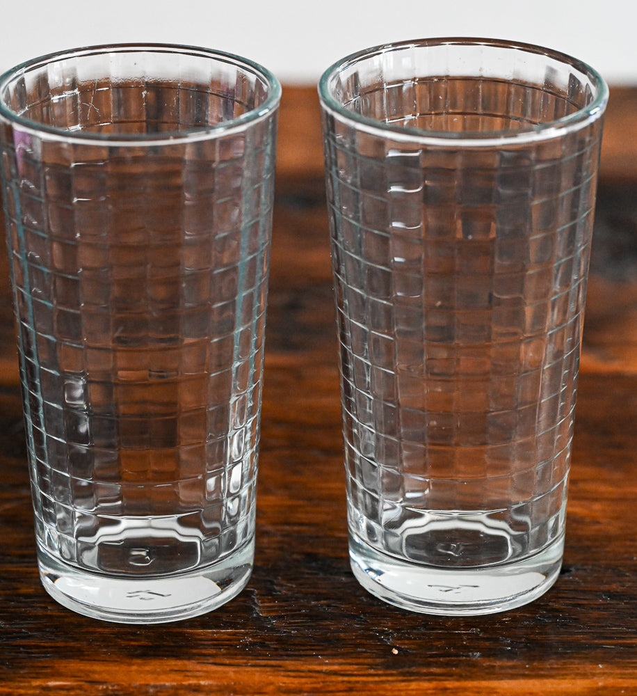 Pasabahce Block Optic Clear Highball Glasses