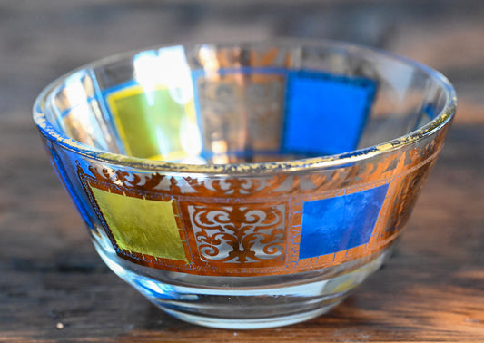green, blue and gold Culver Riviera print snack bowl