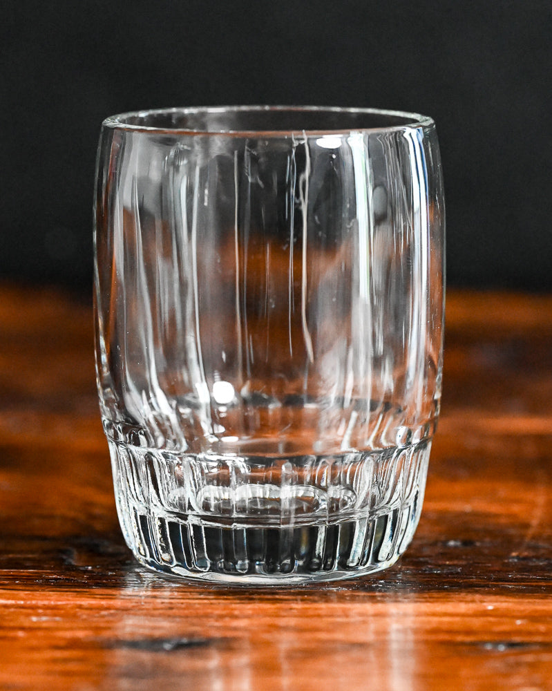 clear ribbed bottom rocks glasses