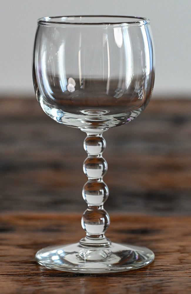 beaded stem wine glasses