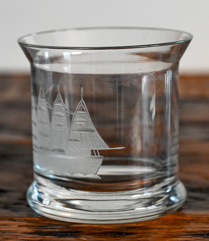 etched ship Toscany rocks glasses