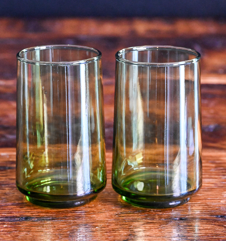 Anchor Hocking Avocado Green Finlandia Juice Glasses