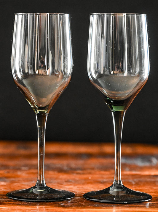 smoke grey wine glasses