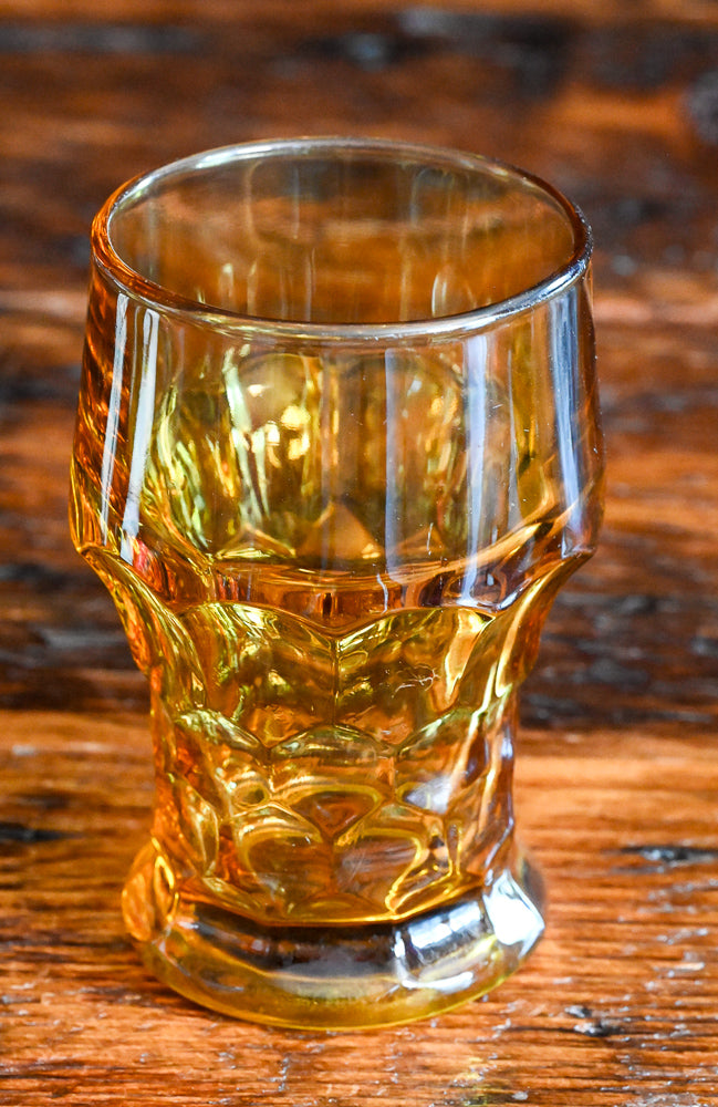 amber Anchor Hocking Georgian tumblers