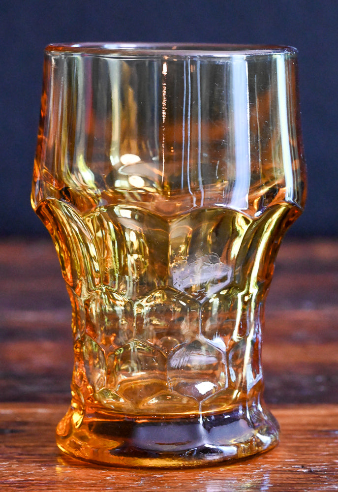 amber Anchor Hocking Georgian tumblers
