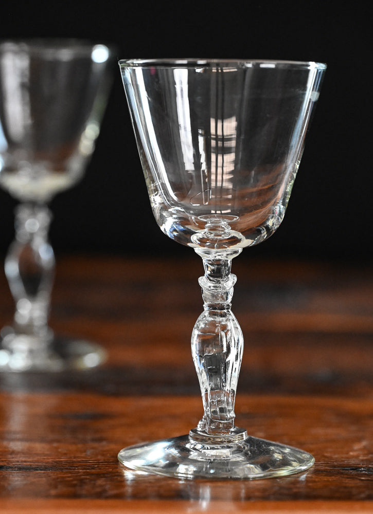 crow with a top hat stem Old Crow whiskey glasses