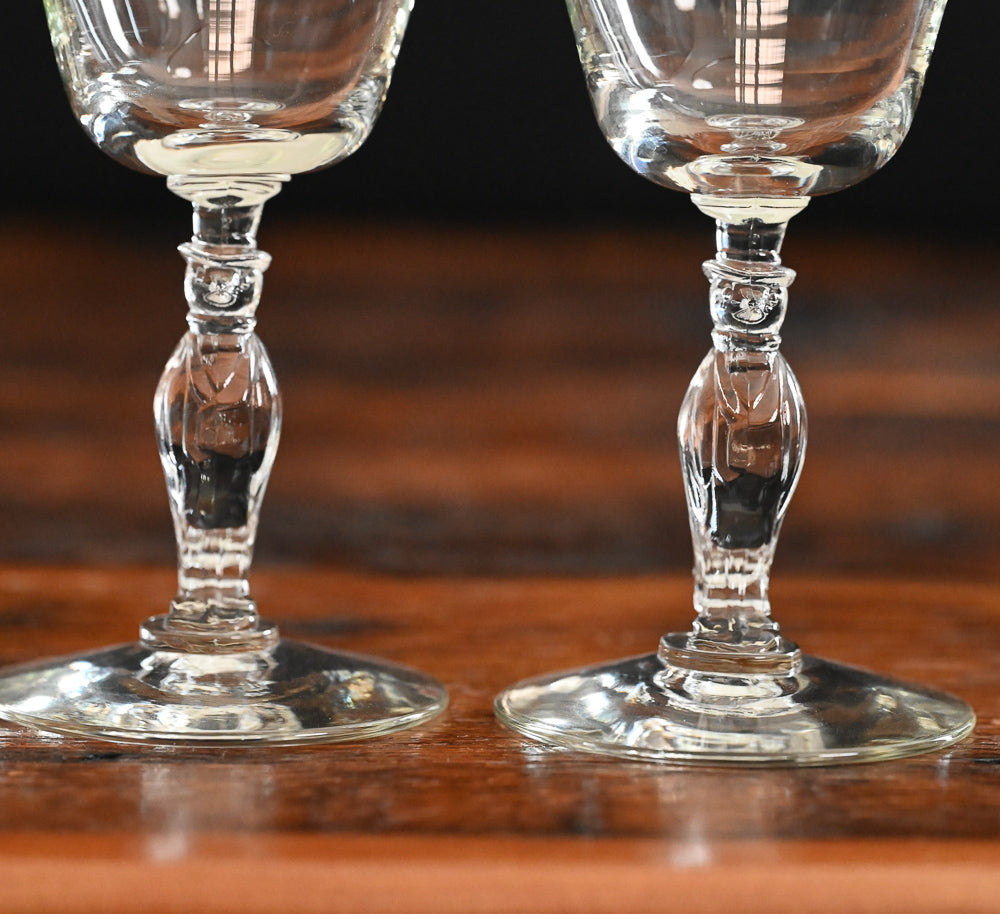 crow with a top hat stem Old Crow whiskey glasses