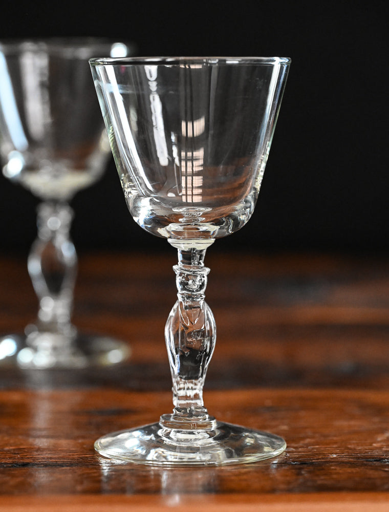 crow with a top hat stem Old Crow whiskey glasses