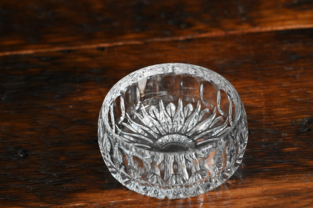 thumbprint clear lead crystal candy or nut dish