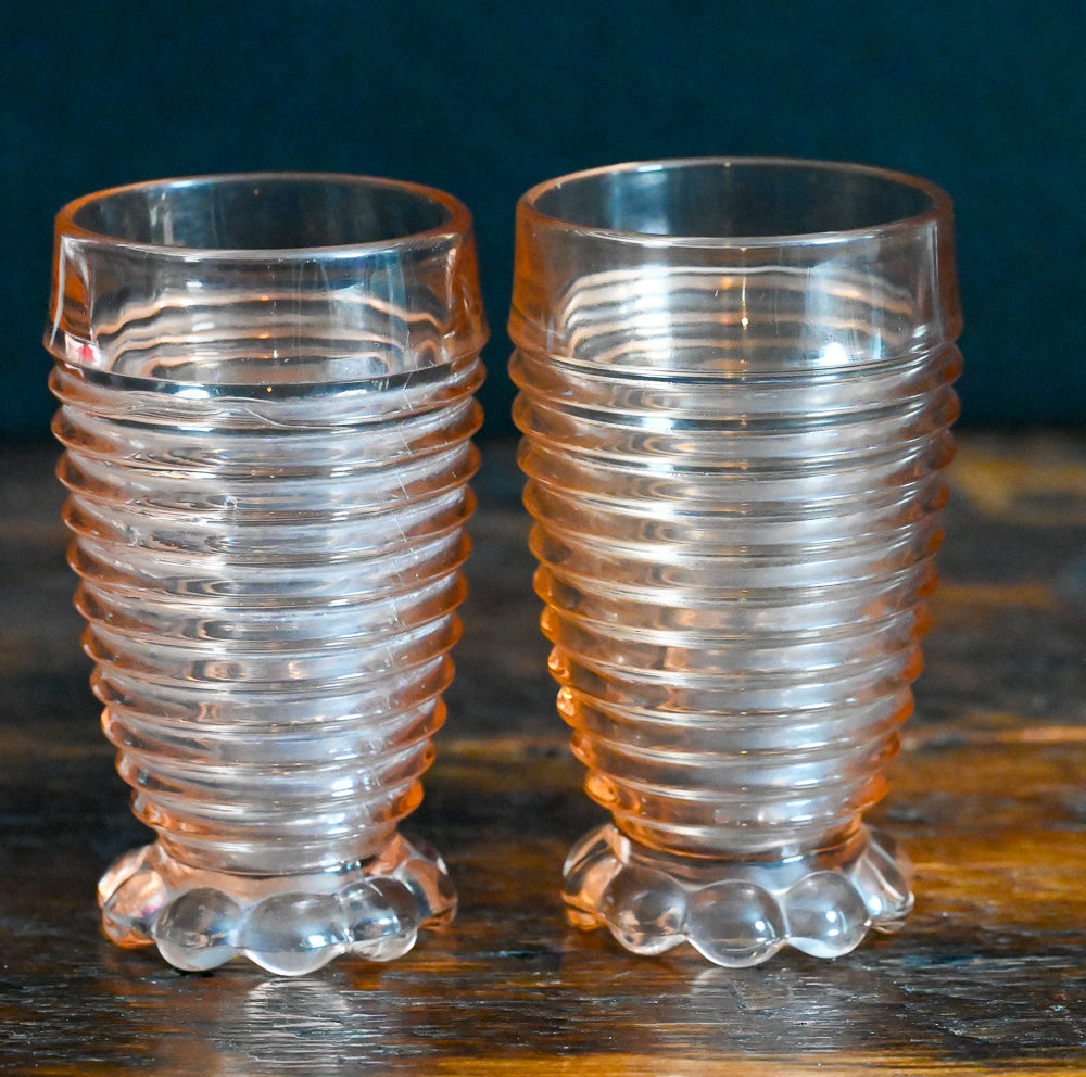 Anchor Hocking Manhattan Pink Tumblers