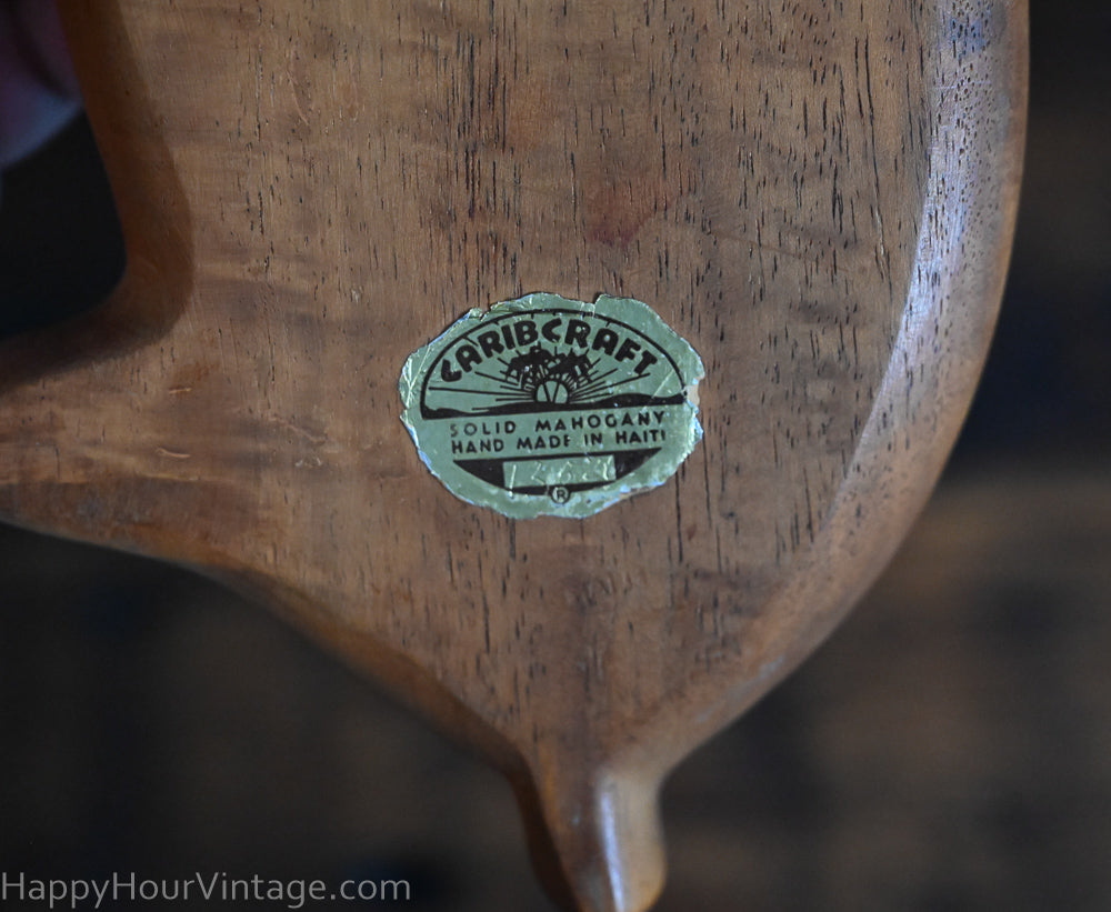 mahogany pig shaped trinket tray